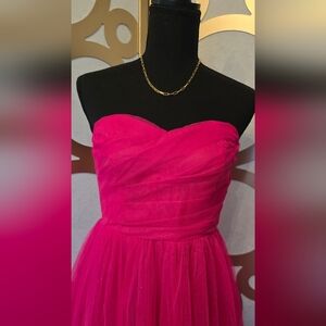 Lulus Strapless Hot Pink Tulle Dress